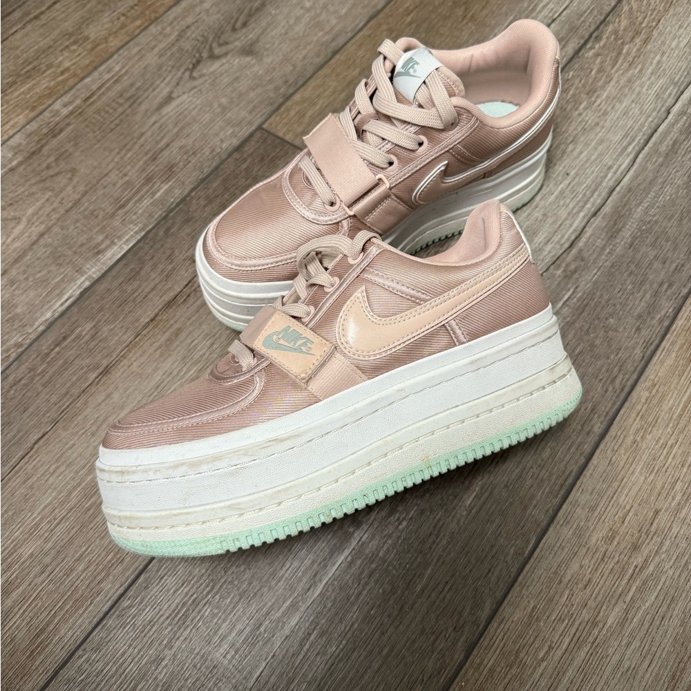 Nike Women's Platform Sneakers - Beige and White